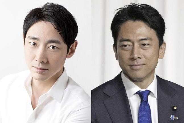 고이즈미 준이치로 전 일본 총리의 장남이자 배우인 고이즈미 고타로(왼쪽)와 차남인 고이즈미 신지로 농림수산상. 자료 : 이자와 오피스·AP 연합뉴스