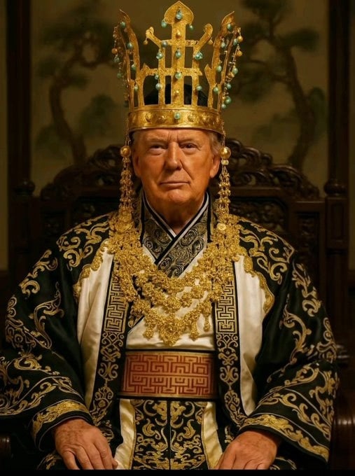 美 토크쇼에 SNS 밈까지… 금관 선물 받은 트럼프 ‘뜨거운 화제’