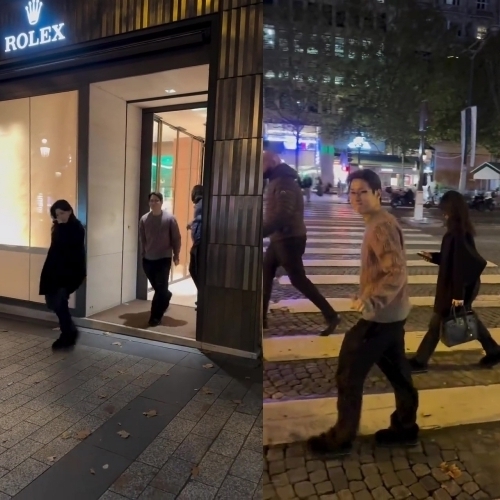 이강인, ‘두산가 5세’ 연인과 시계 매장 앞에서 포착…“조수석 문까지 열어줘”